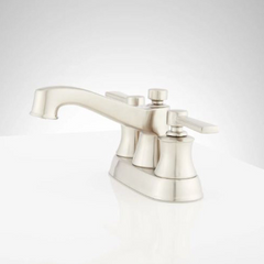 New Brushed Nickel Pendleton Two Handle Centerset Bathroom Sink Faucet