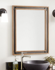 New 30" Rustic Acacia Celebration Vanity Mirror by Signature Hardware