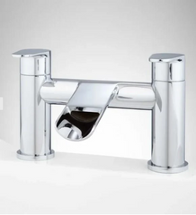 New Chrome Pagaso Waterfall Deck-Mount Tub Faucet by Signature Hardware