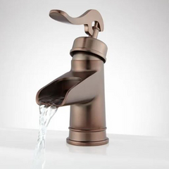 New Oil Rubbed Bronze Melton Single Hole Waterfall Faucet by Signature Hardware