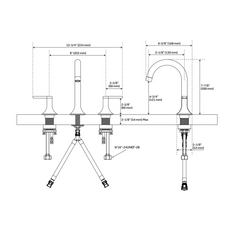 New Matte Black Lentz Widespread Bathroom Faucet with Lever Handles by Signature Hardware