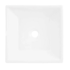 New White Clifford Square Porcelain Vessel Sink by Signature Hardware