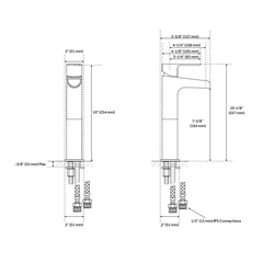 Nouveau robinet de vasque cascade Pagosa en laiton poli avec drain pop-up par Signature Hardware