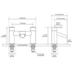 New Chrome Pagaso Waterfall Deck-Mount Tub Faucet by Signature Hardware