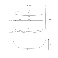 New White Kerr Porcelain Wall-Mount Bathroom Sink by Signature Hardware