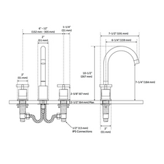 New Brushed Nickel Exira Widespread Bathroom Faucet by Signature Hardware