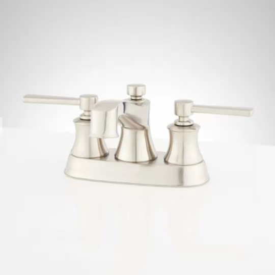 New Brushed Nickel Pendleton Two Handle Centerset Bathroom Sink Faucet