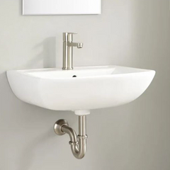 New White Kerr Porcelain Wall-Mount Bathroom Sink by Signature Hardware
