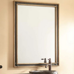 New 30" Rustic Acacia Celebration Vanity Mirror by Signature Hardware