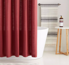 New Burgundy 180 x 70 po. Rideau de douche en coton par Signature Hardware