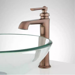 New Oil Rubbed Bronze Cooper Single-Hole Vessel Faucet,940975 by Signature Hardware