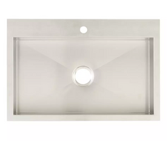 New 33" Sitka Stainless Steel Dual-Mount Kitchen Sink- Single Hole by Signature Hardware