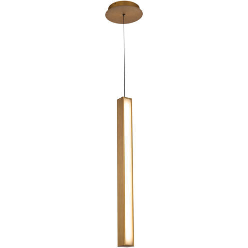 New Chaos LED 7 inch Aged Brass Pendant Ceiling Light in 1, 20in.