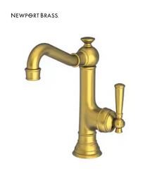 New Antique Brass Jacobean Single Lever Handle Bar Faucet by Newport Brass