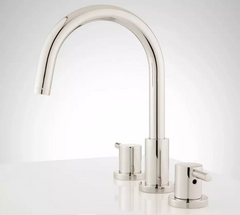 New Polished Nickel Rotunda Widespread Faucet with Lever Handles by Signature Hardware