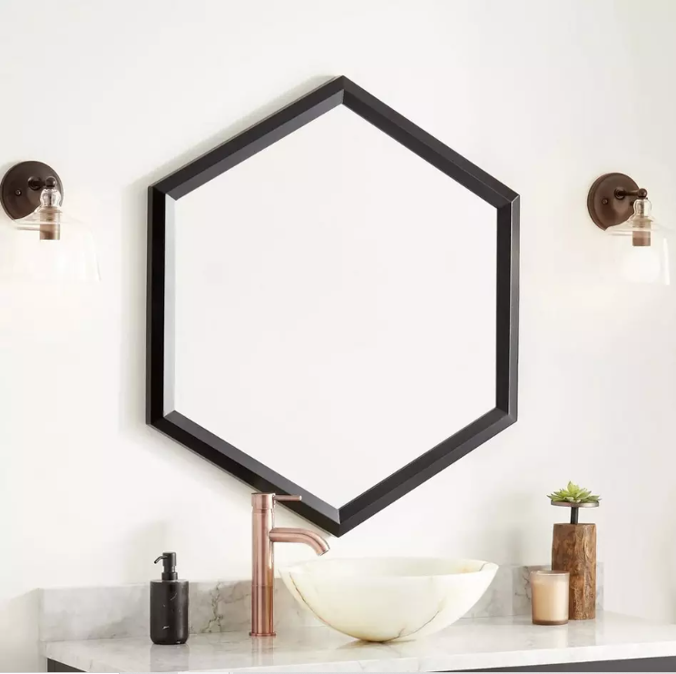 New Black 27" Radke Mahogany Vanity Mirror by Signature Hardware