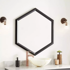 New Black 27" Radke Mahogany Vanity Mirror by Signature Hardware