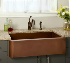 New 33" Amelie Copper Farmhouse Sink by Signature Hardware