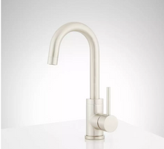 New Stainless Steel Ravenel Single-Hole Bar Faucet by Signature Hardware