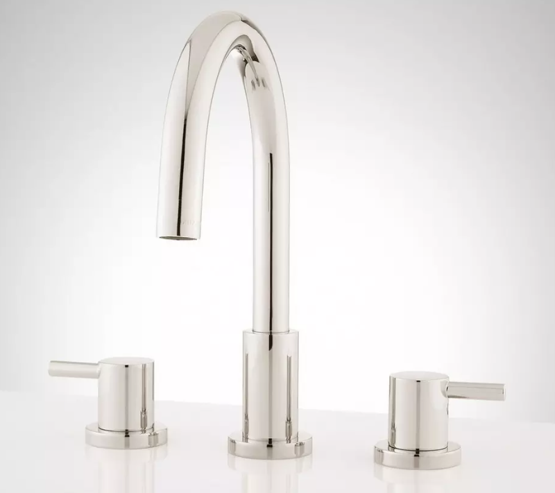 New Polished Nickel Rotunda Widespread Faucet with Lever Handles by Signature Hardware