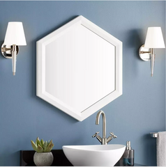 New White 27" Radke Mahogany Vanity Mirror by Signature Hardware