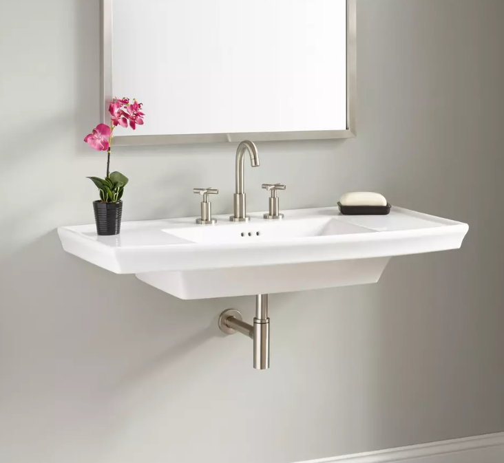 New Olney Porcelain Wall-Mount Sink by Signature Hardware