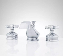 New Chrome Shannon Widespread Bathroom Faucet - Cross Handles by Signature Hardware