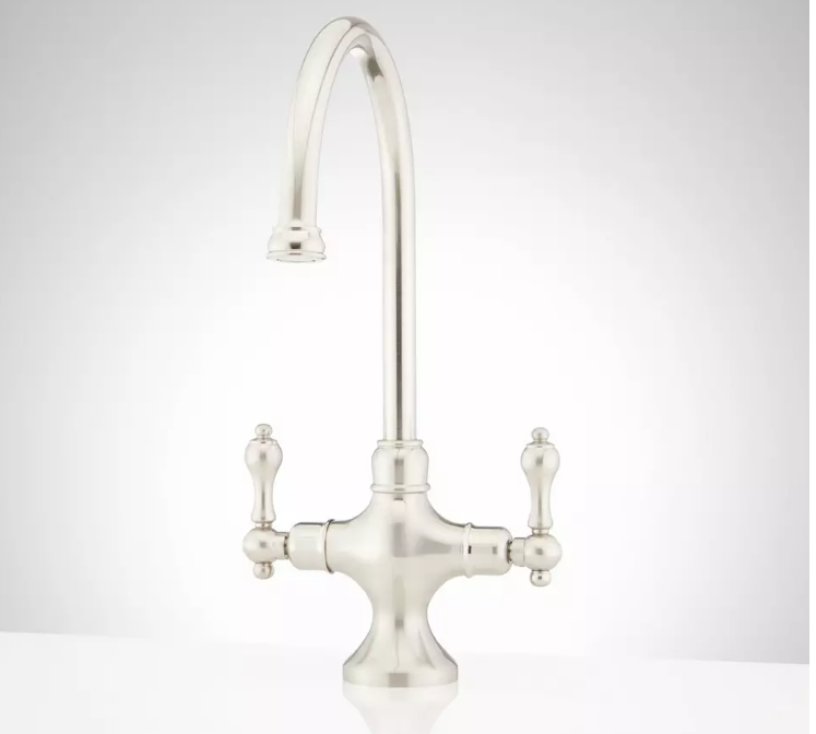 New Brushed Nickel Isadora 1.75 GPM Single Hole Bar and Kitchen Faucet by Signature Hardware