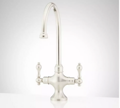 New Brushed Nickel Isadora 1.75 GPM Single Hole Bar and Kitchen Faucet by Signature Hardware