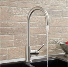 New Satin Stainless Steel Bullens Single-Hole Outdoor Kitchen Faucet by Signature Hardware