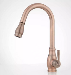 New Antique Copper Withrow Single Handle Pull Down Kitchen Faucet by Signature Hardware