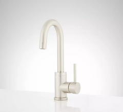 New Stainless Steel Ravenel Single-Hole Bar Faucet by Signature Hardware