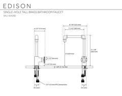 Nouveau robinet de salle de bains Edison en laiton noir mat avec bonde escamotable par Signature Hardware