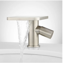 New Brushed NIckel Knox Waterfall Vessel Faucet Overflow by Signature Hardware