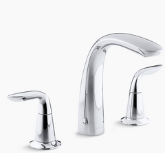 New Polished Chrome Refinia Bath faucet trim for high-flow valve with lever handles by KOHLER