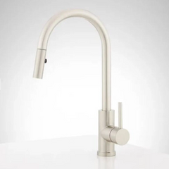 New Stainless Steel Ravenel Single-Hole Pull-Down Kitchen Faucet - Signature Hardware