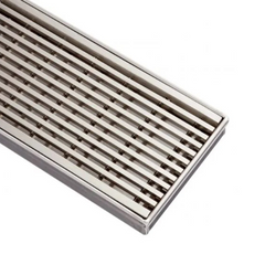 New Brushed Stainless Steel 24" Carmen Outdoor Linear Shower Drain - Signature Hardware