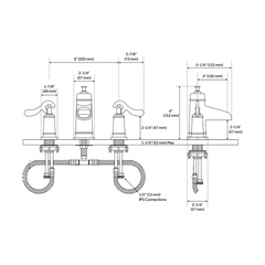 New Oil Rubbed Bronze Melton Widespread Waterfall Overflow Bathroom Faucet