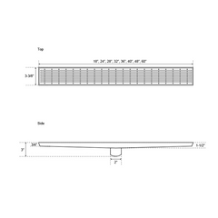 New Brushed Stainless Steel 24" Carmen Outdoor Linear Shower Drain - Signature Hardware