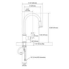 New Polished Brass Westgate Pull-Down Kitchen Faucet by Signature Hardware