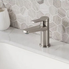 New Kraus Indy Single Handle Bathroom Faucet in Spot Free Stainless Steel Finish