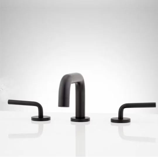 New Matte Black Ruscello Widespread Bathroom Faucet