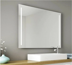 New 42" x 36" LED Lighted Wall Mounted Bathroom Mirror with Defogger and Light - Luna Sunrize