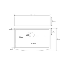 New Pewter 36" Atlas Stainless Steel Farmhouse Curved Apron Sink - Signature Hardware