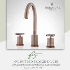 New Oil Rubbed Bronze Exira Widespread Bathroom Faucet by Signature Hardware
