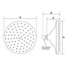 New 12" Oil Rubbed Bronze Bostonian Rainfall Nozzle Shower Head