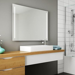 New 42" x 36" LED Lighted Wall Mounted Bathroom Mirror with Defogger and Light - Luna Sunrize